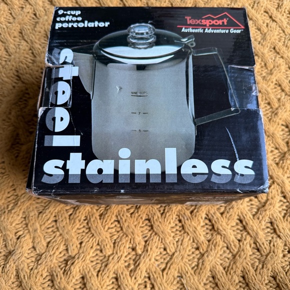 Texsport Stainless Steel Coffee Percolator - Picture 1 of 10